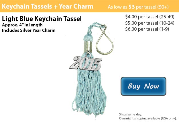 Light Blue Keychain Tassel Picture