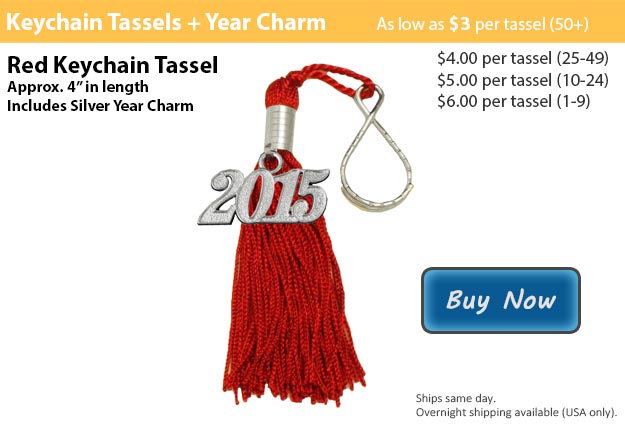 Red Keychain Tassel Picture